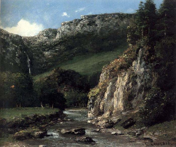 Gustave Courbet Stream in the Jura Mountains oil painting picture